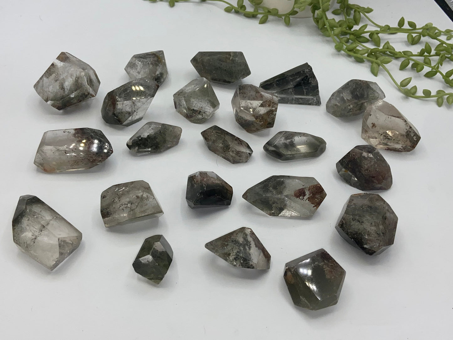 Garden quartz freeform (M), cute garden quartz crystal specimen, lodolite, shamanic stone, ghost quartz, phantom quartz, landscape quartz