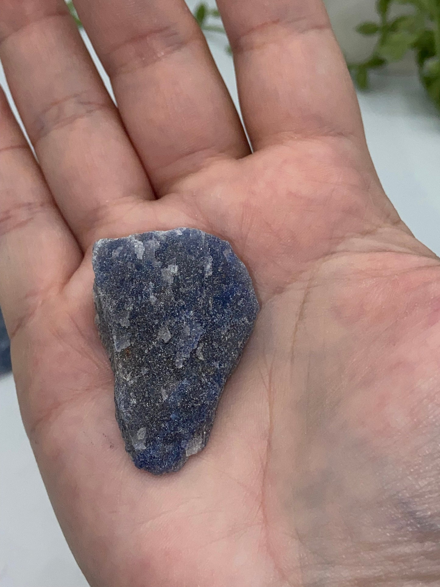 Blue Quartz Raw Chunk, raw specimen, natural crystal, raw quartz, rough crystal, sapphire quartz, adventurine quartz