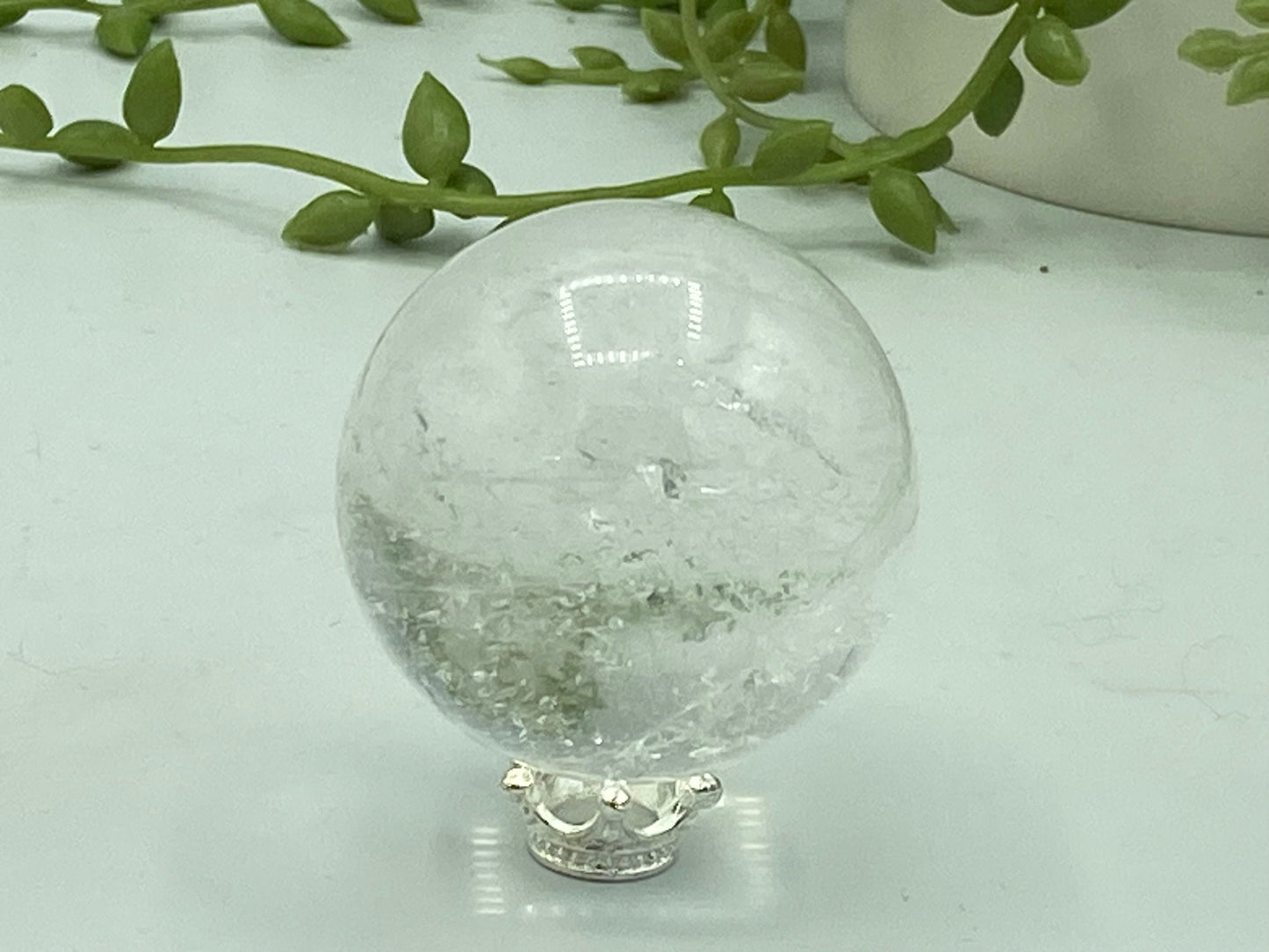 Clear Quartz Crystal Mini Spheres (B), Crystal Quartz Polished Stone Orbs, Crystal Decor, Crystal Collection