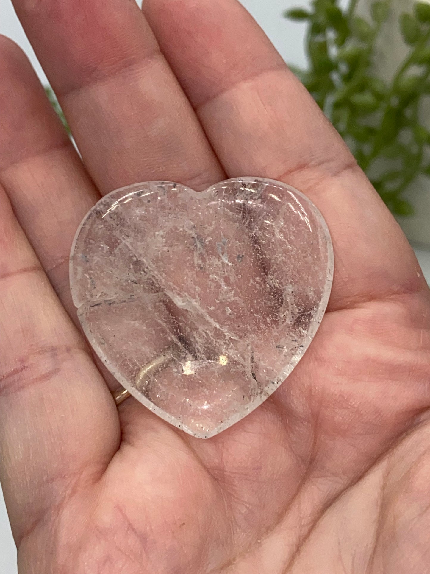 Heart shaped crystal worry stone, Dream Amethyst, Clear Quartz, Agate, Crystal worry stone, mini palmstone