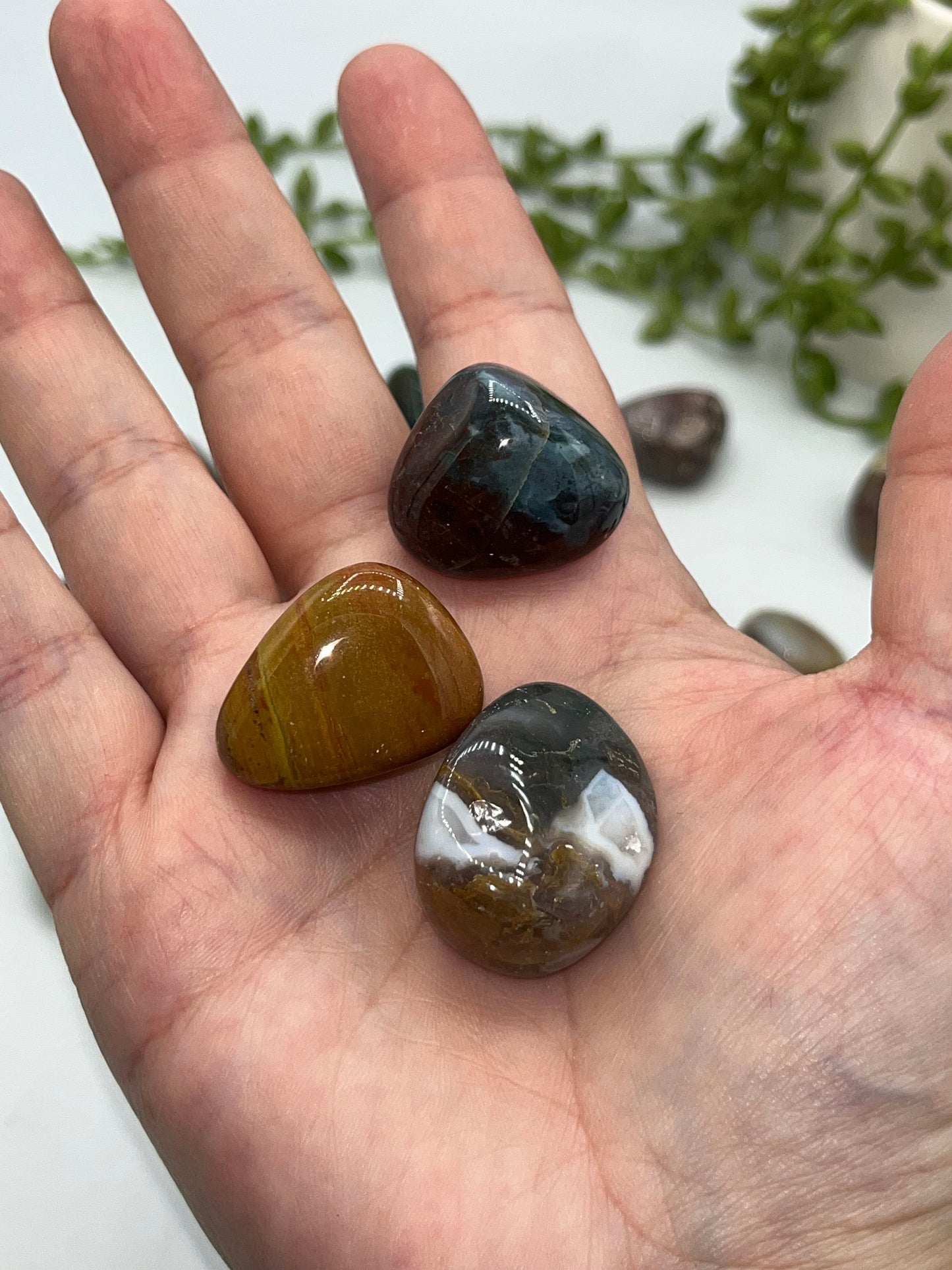 Ocean Jasper tumbles, tumble stones, ocean Jasper Crystal, Jasper stone, orbicular jasper