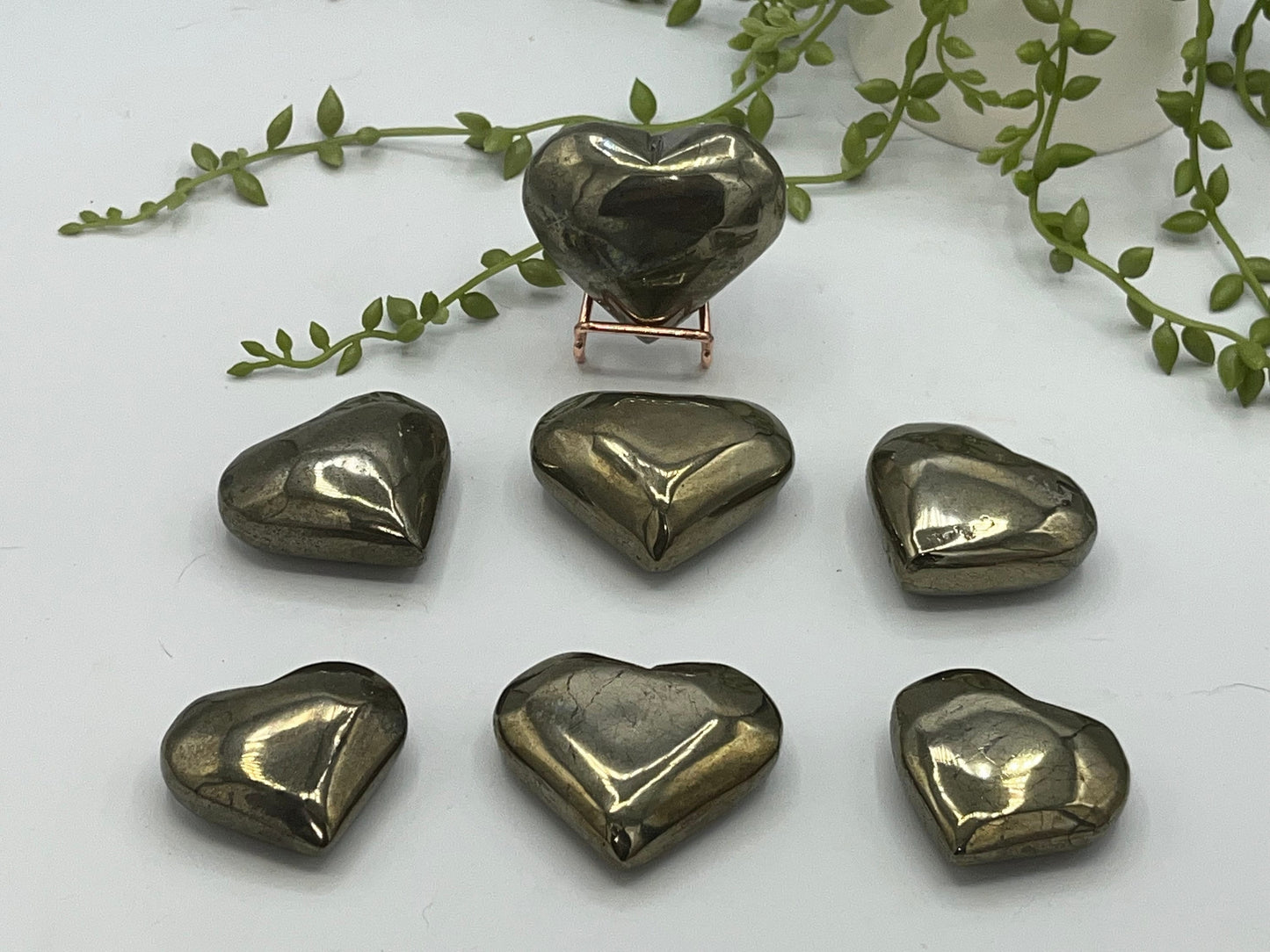 Beautiful pyrite puffed hearts, 8 to choose from. Fools gold heart, Manifestation, Protection, Grounding, Abundance