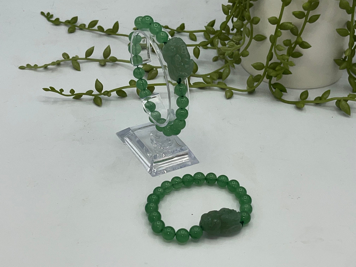 Pixiu bracelet, Green Aventurine Pixiu, wealth, fortune and luck. Chinese Pixiu carving,