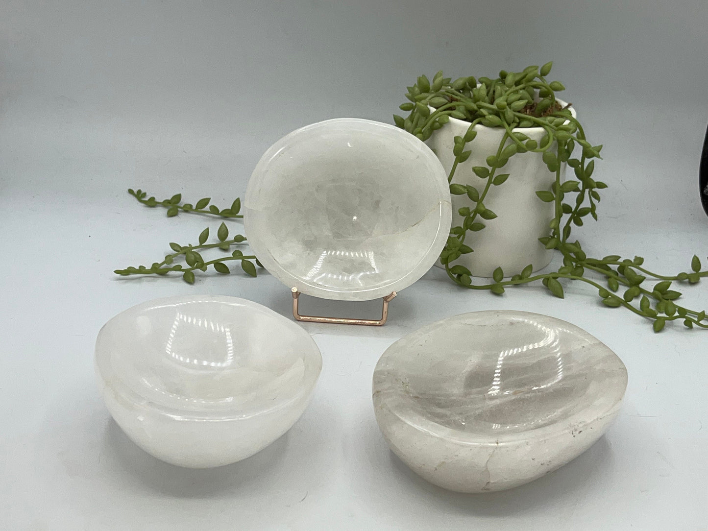 Clear Quartz bowl, Home Décor, Statement Piece, Altar/Offering dish,