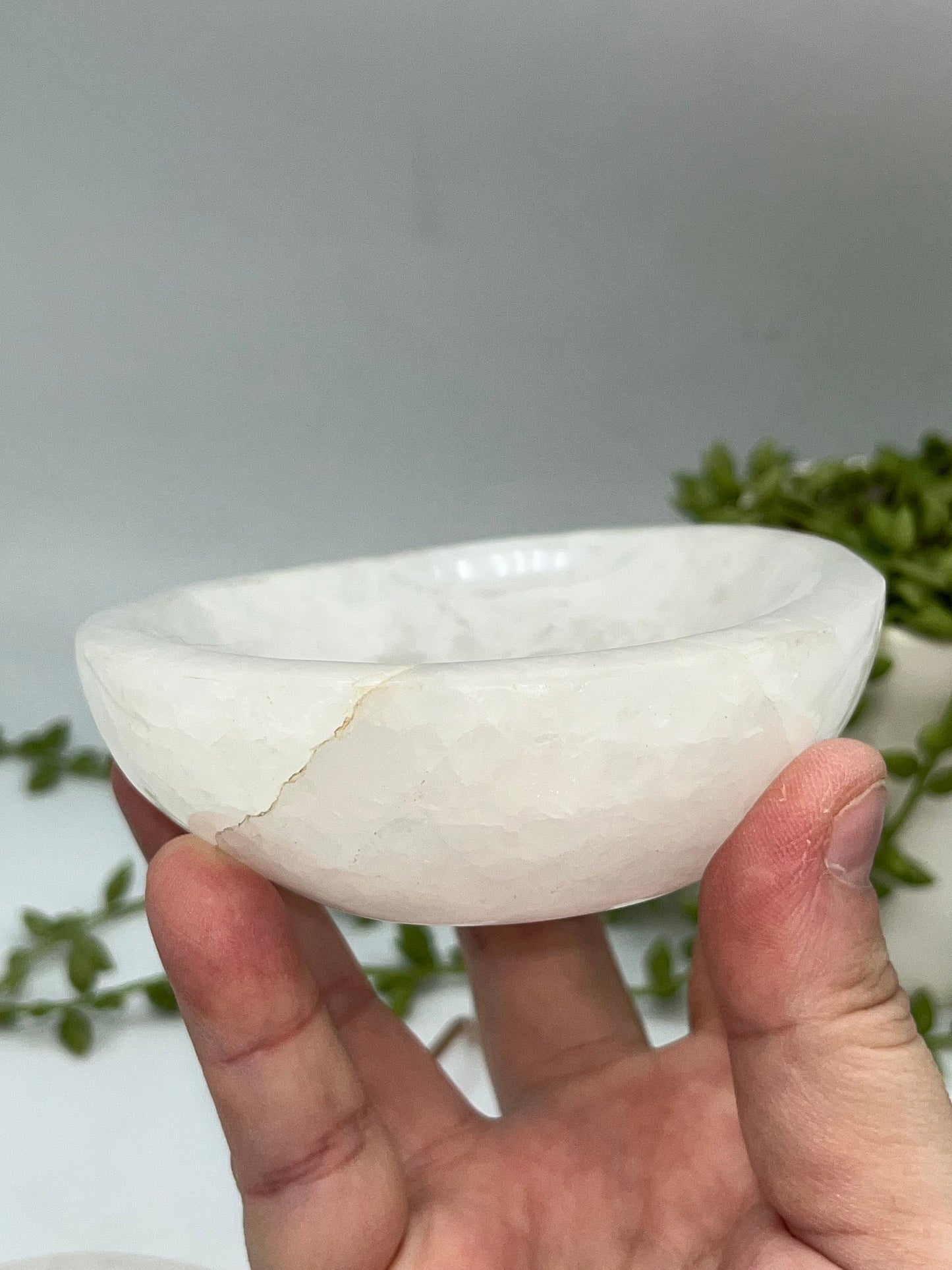 Clear Quartz bowl, Home Décor, Statement Piece, Altar/Offering dish,