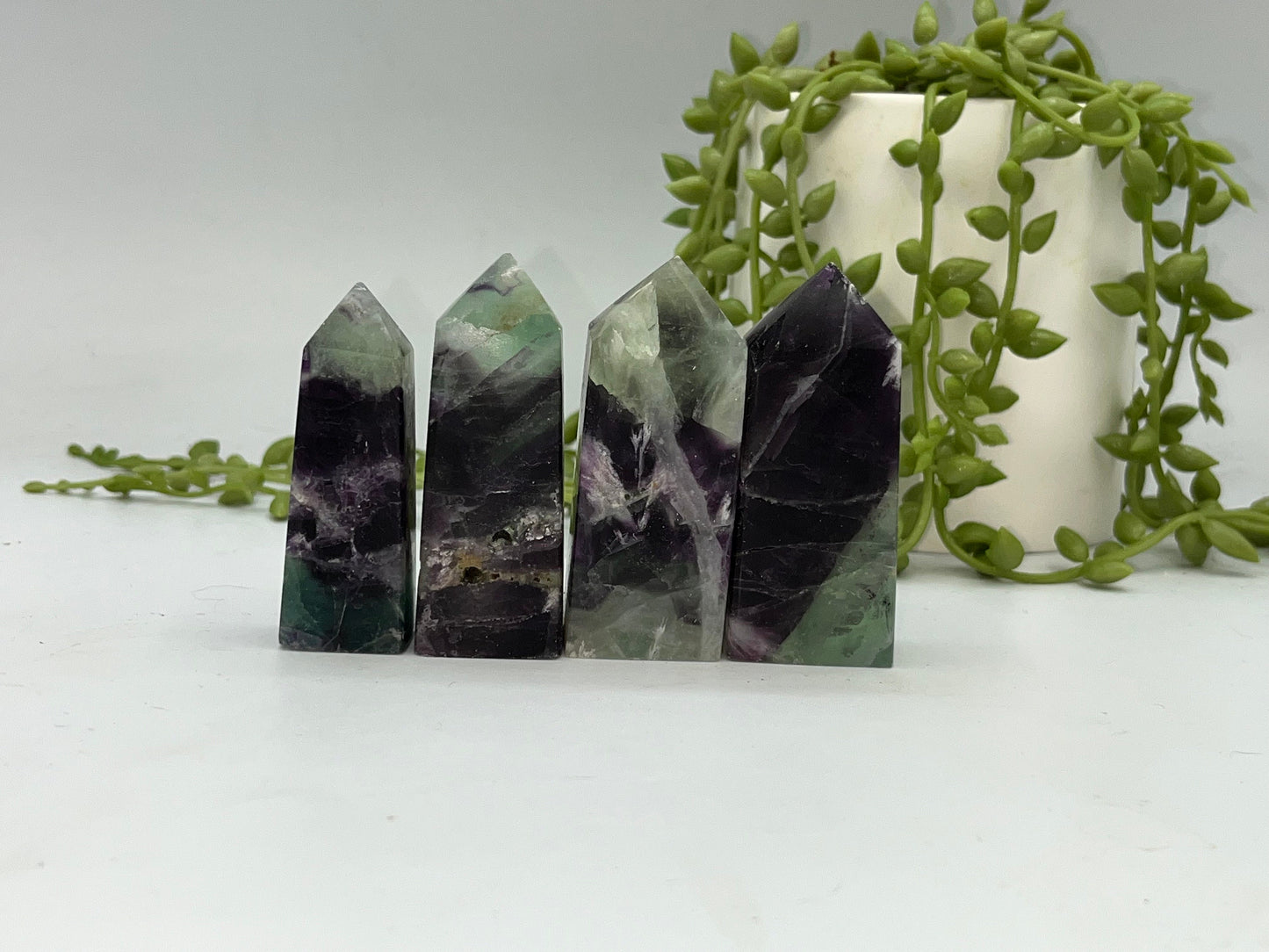 Natural Snowflake Fluorite Tower (C) Fluorite Tower,Crystal Point,Obelisk Tower,Chakra Stone Tower,Healing Crystals,Crystals Specimen