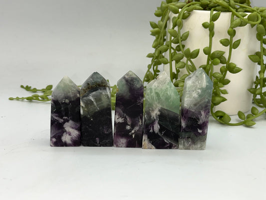 Natural Snowflake Fluorite Tower (B) Fluorite Tower,Crystal Point,Obelisk Tower,Chakra Stone Tower,Healing Crystals,Crystals Specimen