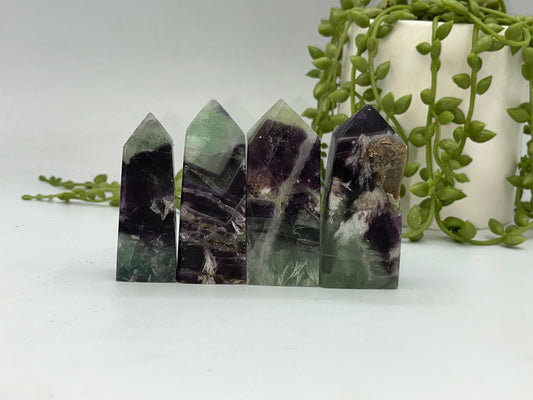 Natural Snowflake Fluorite Tower (C) Fluorite Tower,Crystal Point,Obelisk Tower,Chakra Stone Tower,Healing Crystals,Crystals Specimen