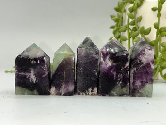 Natural Snowflake Fluorite Tower (A) Fluorite Tower,Crystal Point,Obelisk Tower,Chakra Stone Tower,Healing Crystals,Crystals Specimen