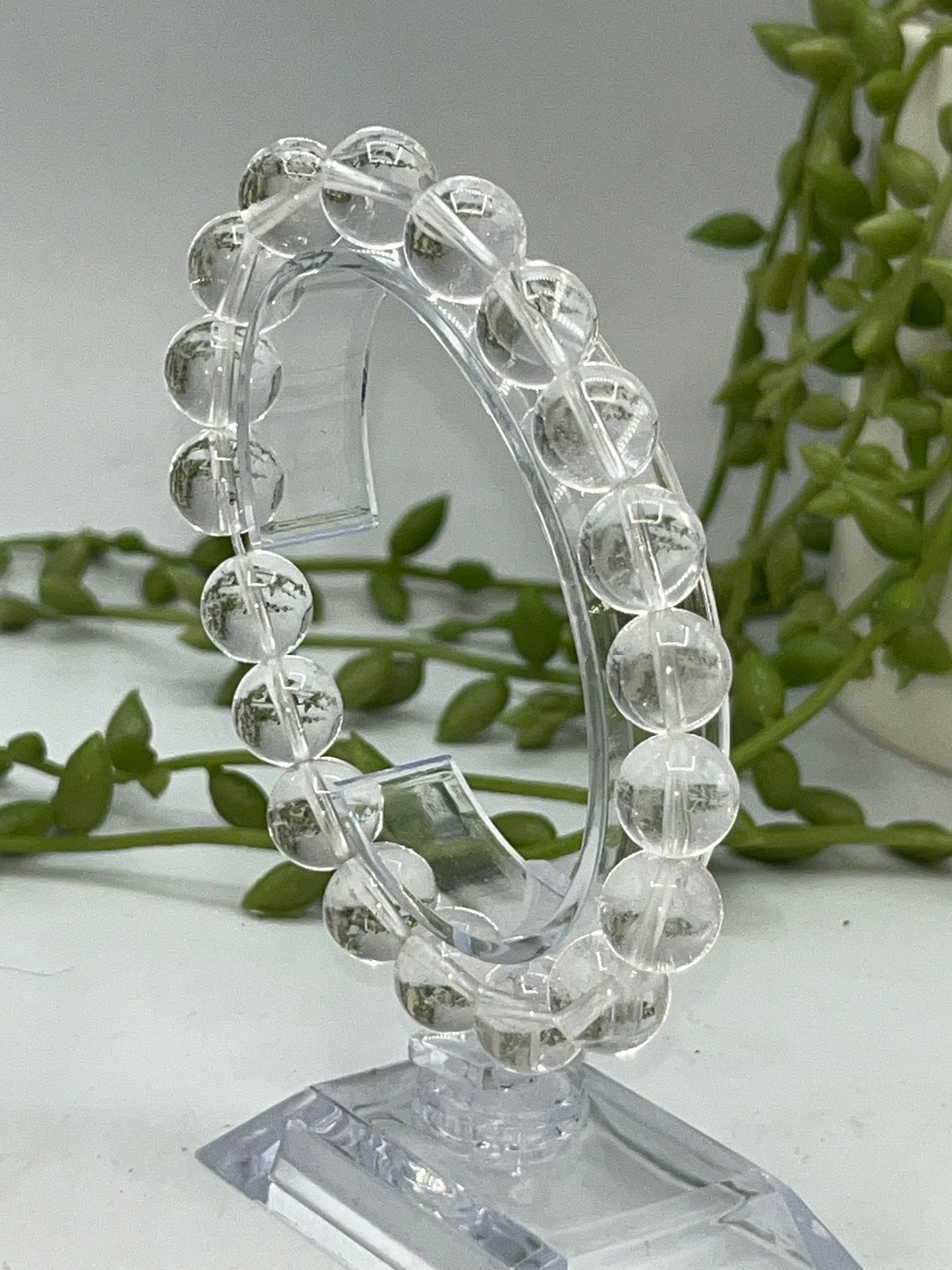 A+++ quality White Azeztulite beaded bracelet.