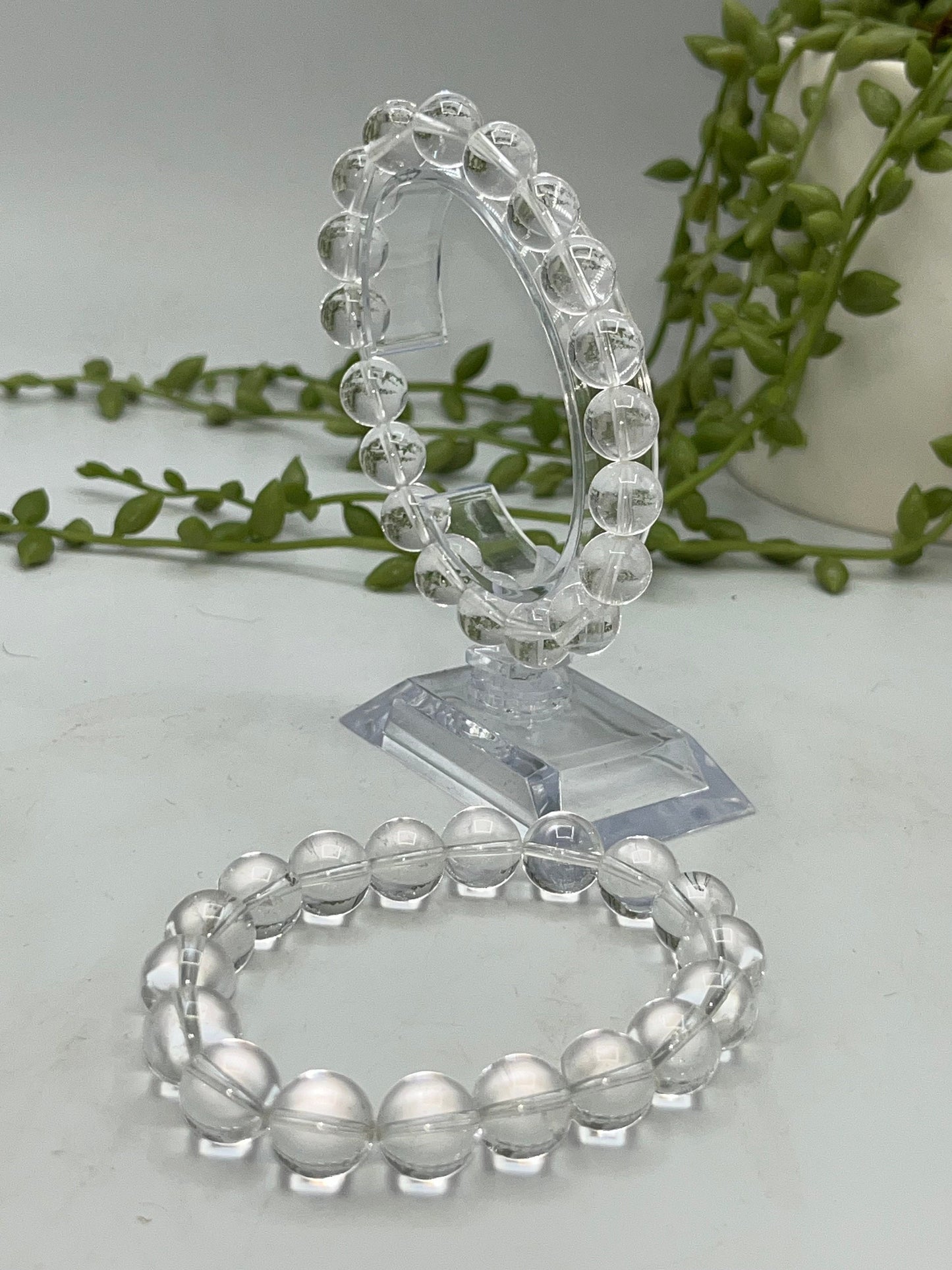 A+++ quality White Azeztulite beaded bracelet.