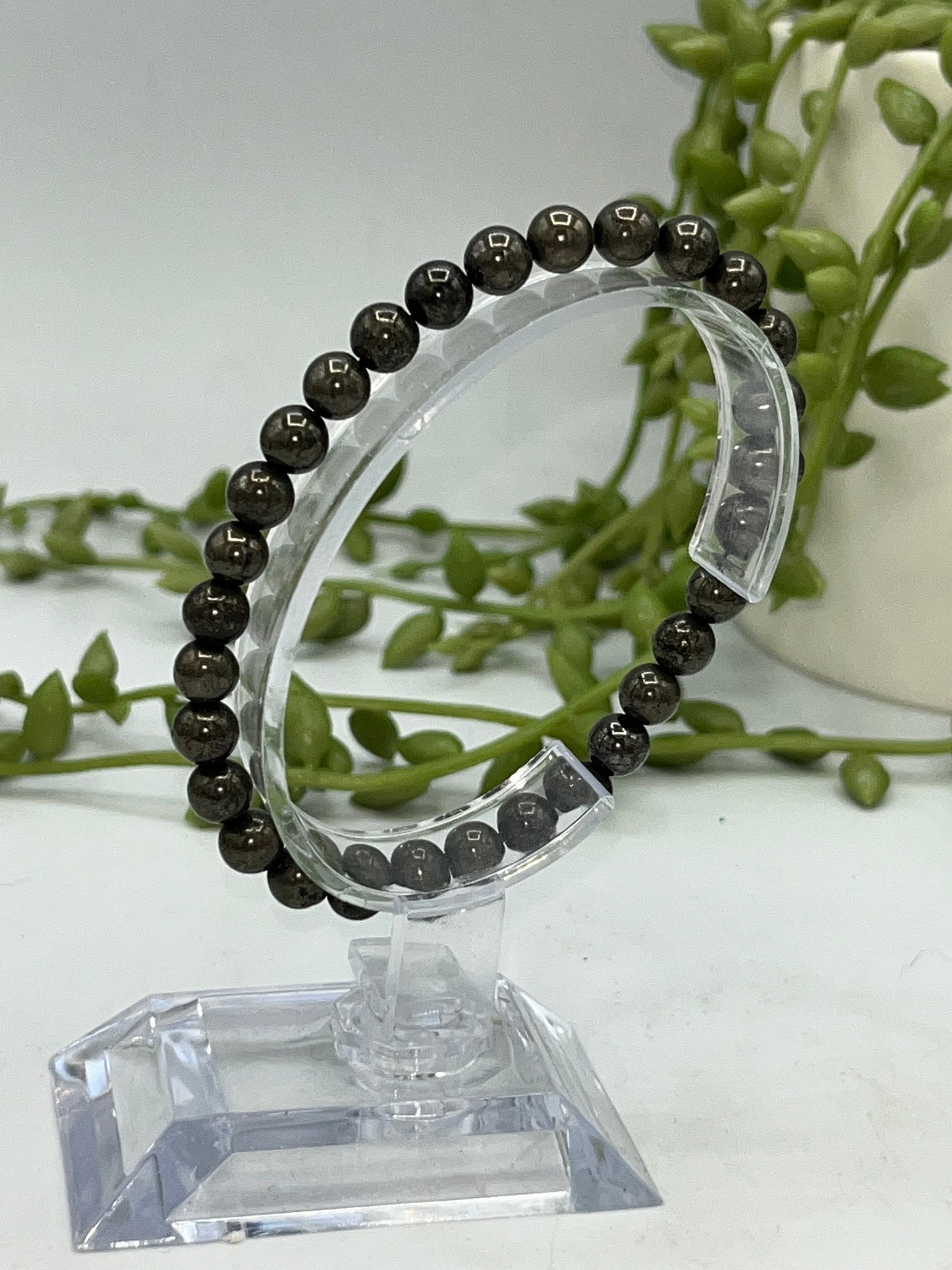 Pyrite 6mm/8mm bracelet. Natural Pyrite Stone Bracelet, Healing Pyrite Crystal Yoga Bracelet Gift