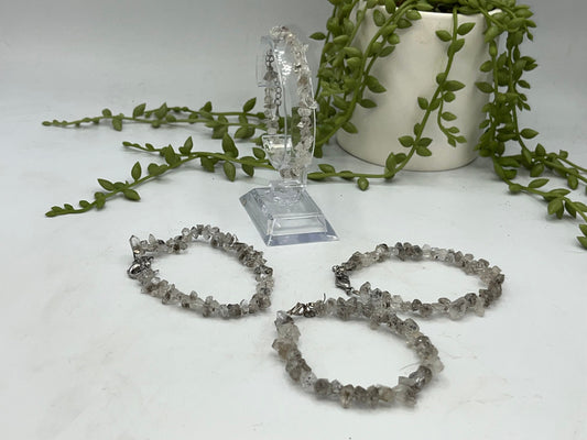 Herkimer diamond bracelet, energy amplifier, Rough Herkimer Diamond Crystal Bracelet, perfect Birthday/Anniversary gift