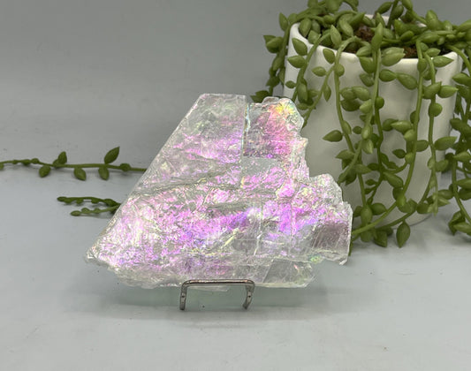 Pure true Angel Aura Selenite Slab (A.3), raw Selenite, Selenite charging plate, Selenite specimen, Crystal Grid