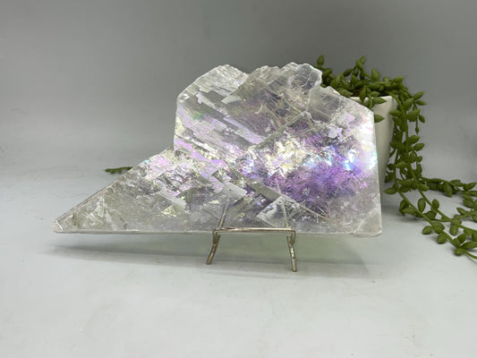 Pure true Angel Aura Selenite Slab (G.3), raw Selenite, Selenite charging plate, Selenite specimen, Crystal Grid