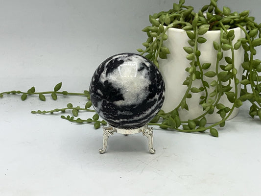 Druzy Zebra Fluorite Jasper Sphere (C), Zebra Stone Crystal Sphere 70mm, Natural High Quality Zebra Stone, Zebra Marble Sphere, perfect gift