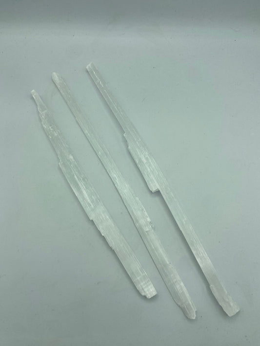 Large Selenite Wand approx 40cm Stick, Selenite Charging Plate, Cleansing Crystal Stick, Aura Cleansing, Crystal Wand, Selenite Crystals