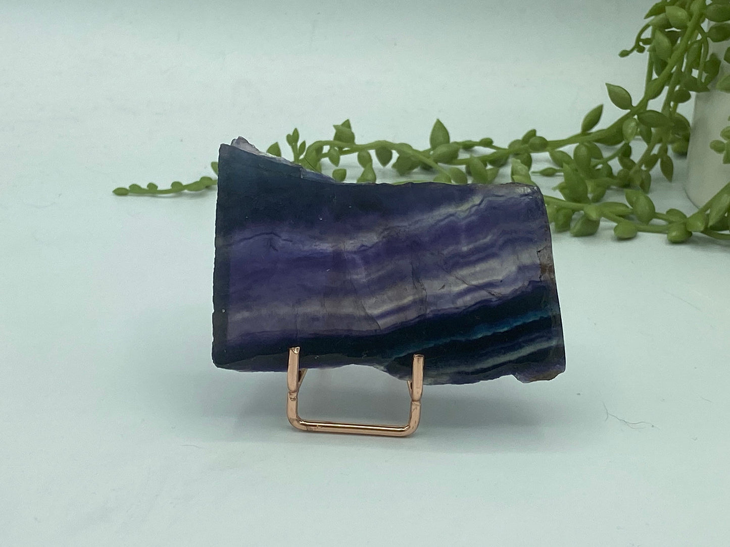 Fluorite slab/slices (J) Natural Rainbow Fluorite Slice, Crystal collection,crystal specimen, Rainbow Fluorite Slice, crystal Slice