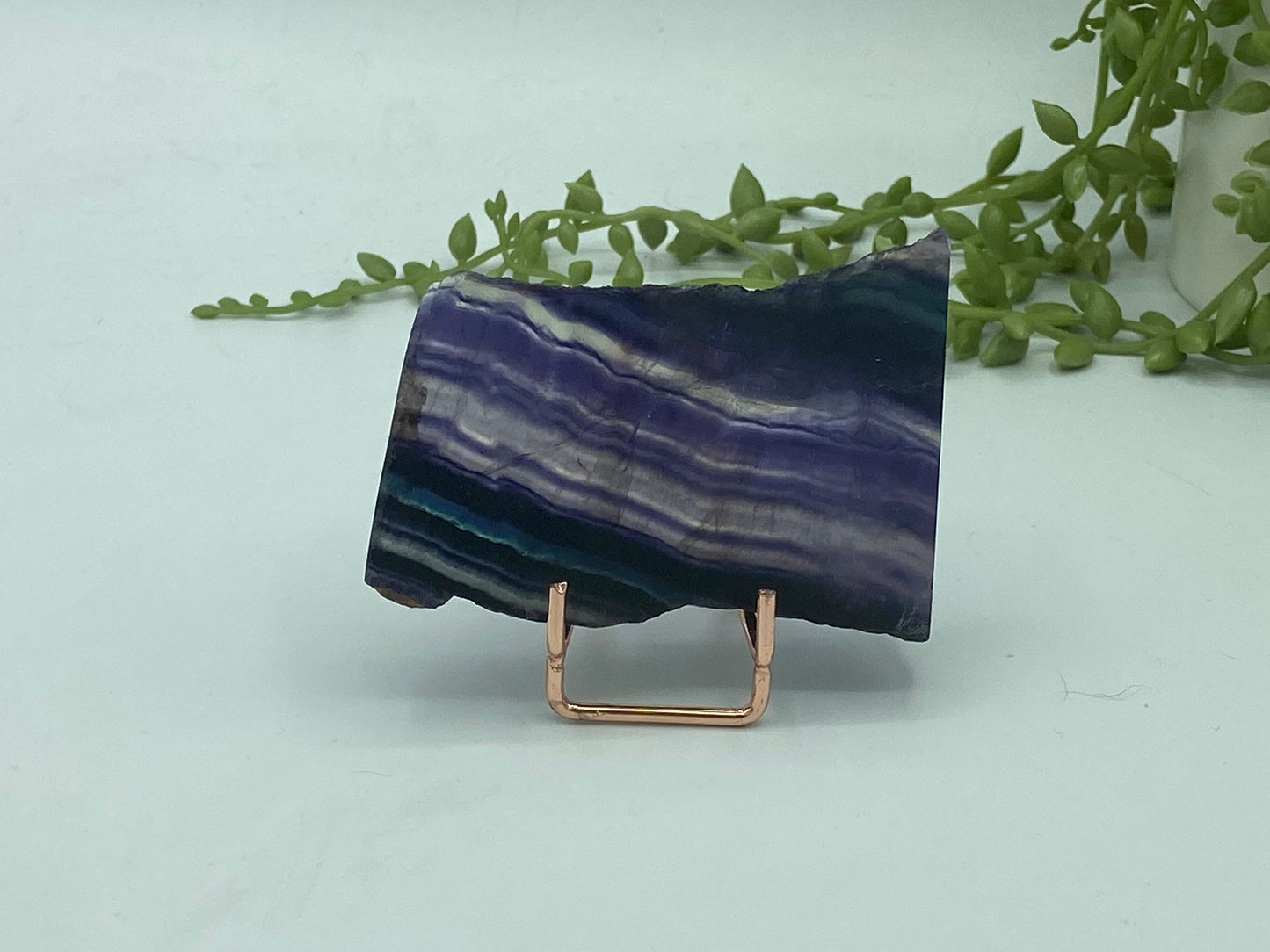 Fluorite slab/slices (J) Natural Rainbow Fluorite Slice, Crystal collection,crystal specimen, Rainbow Fluorite Slice, crystal Slice