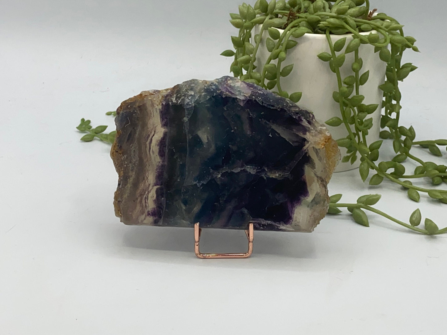 Gorgeous rainbow fluorite large slab (B), Crystal collection,crystal specimen, Rainbow Fluorite Slice, crystal Slice